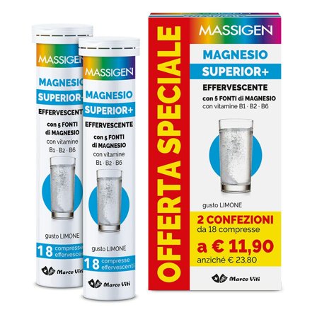 Massigen Magnesio Superior Effervescente 18+18 Compresse