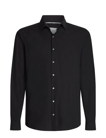 Poplin Stretch Slim Shirt Black Calvin Klein