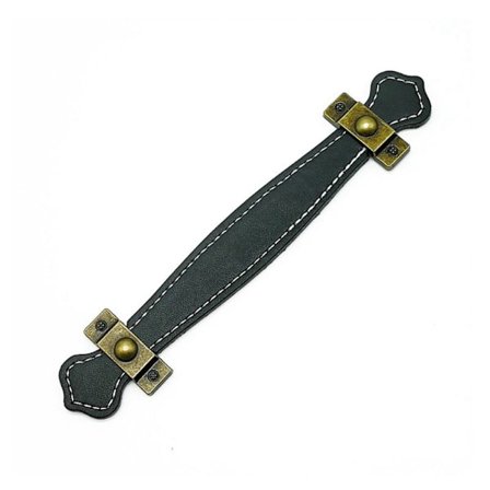 Sinklegering lærhåndtak Lærbokshåndtak SVART 128MM 128MM