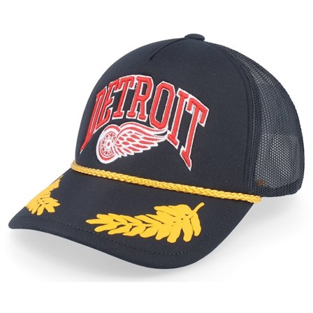 Mitchell & Ness - NHL Svart trucker Caps - Detroit Red Wings Gold Leaf Hwc Black Trucker @ Hatstore