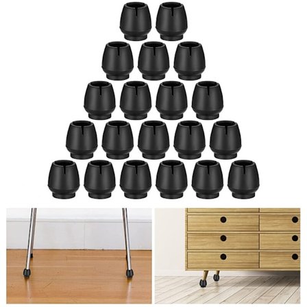 20x Stolbenbeskytter Antiskli Svart Stol Filtunderlag for Bord