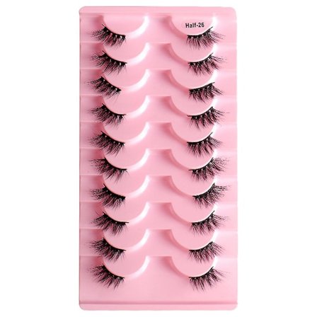 Luonnolliset Puoliripset Lyhyet Hentoiset Tekokärpäsennäripset Väärennetyt Ripset 10 Paria