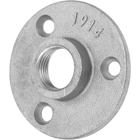 1/2" Flensbase 10 stk 3 Huller 65mm/2.56in DN15 Flensrørbase Tråd Trim Gulvflensbeslag for Festing av Diverse Rør (Aluminium Legering)