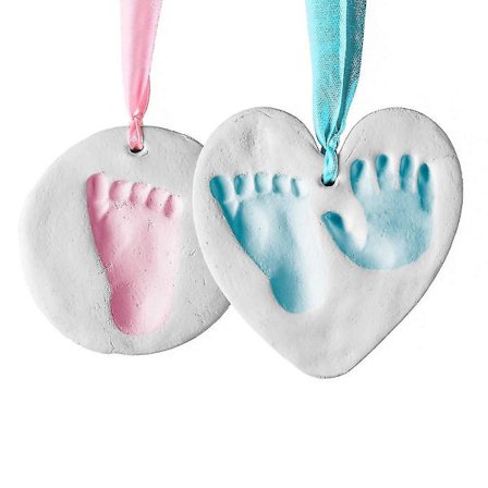 Baby Håndavtrykk Fotavtrykk Ornament Keepsake Kit, Personlig Nyfødt Avtrykk Ornament Kit For Baby Jente, Gutt