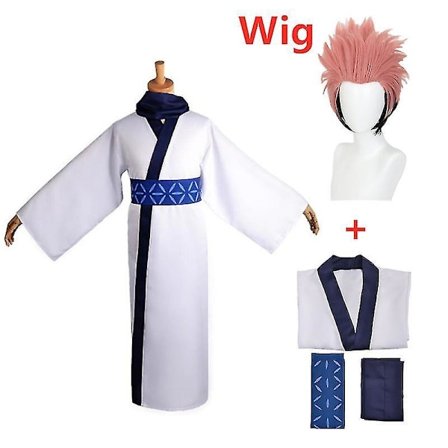 Jujutsu Kaisen Ryomen Sukuna Cosplay-asu Vuxen Miehet Naiset Vaatteet Japanilainen Kimono Hanfu Halloween A
