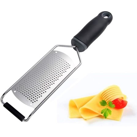 Rostfritt Stål Ost Rivjärn med Ergonomiskt Handtag, Handrivare för Rivad Ost, Ingefära, Citron, Citrus, Vitlök, Morötter