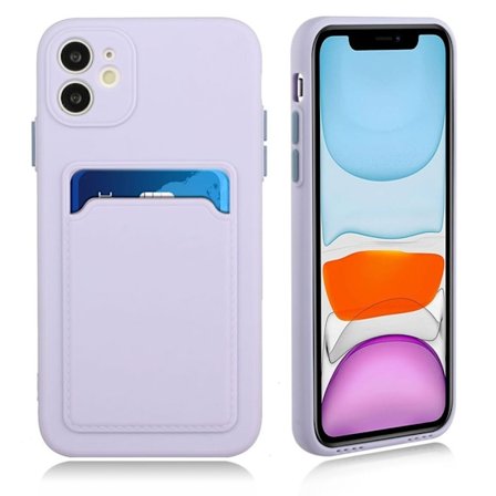 Card Holder Deksel til iPhone 12 Mini - Lyselilla