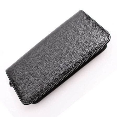 Saks Læderetui, Professionelt Læder Frisørsaks Etui Til Kam Frisørværktøj Opbevaring (sort)