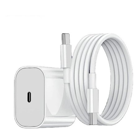 2x iPhone mini laddare Apple 15 USB-C strömadapter 20W 2M