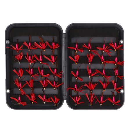 40 stk. håndvevde fiskefluer for fluefiske - sett med fiskefluer for utendørsreiser