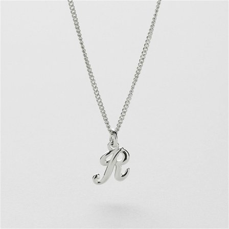 R Vintage Letter Necklace