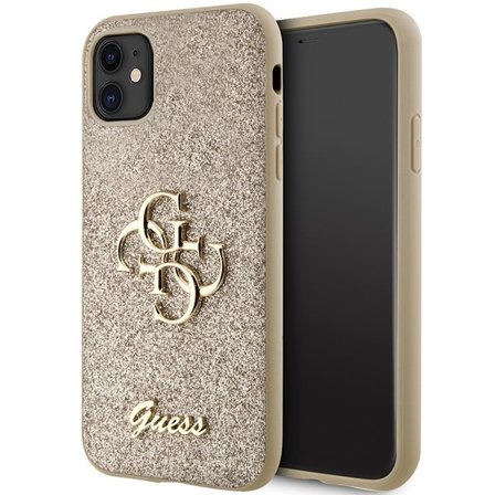 Guess GUHCN61HG4SGD-etui for iPhone 11 / Xr - gull Glitter Script Big 4G
