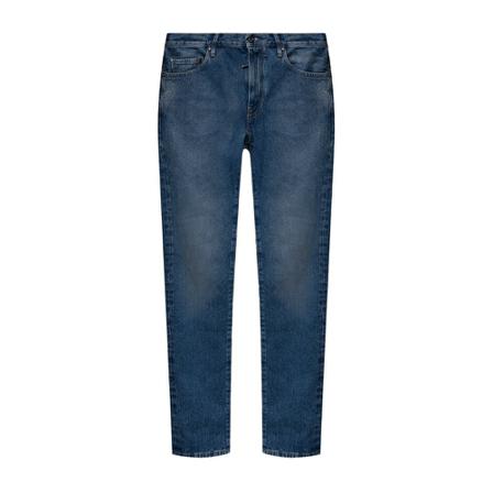 Off White, Logo-printed jeans Blauw, Heren, Maat:W30