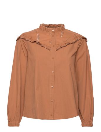 Louisa Shirt Langermet Skjorte Brun Noella*Betinget Tilbud
