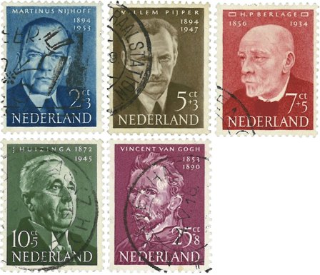 Holland 1954 - NVPH 641-645 - Stemplet