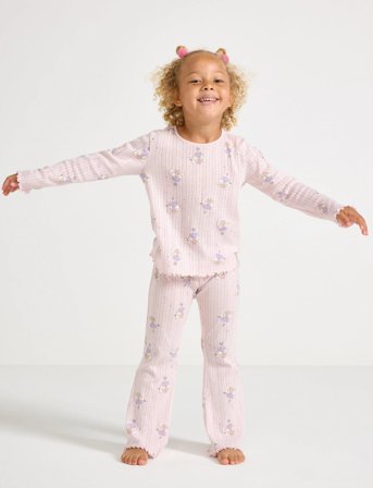 Lindex Pyjamas Pointelle Flare - Pink - 92