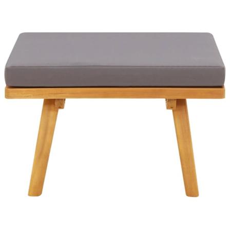 Vidaxl Fotpall För Trädgården Med Dyna 60x60x29 Cm Massiv Akacia Brun