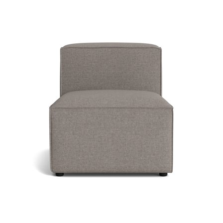 Lissabon Lysegrå Sædemodul - 70x100x72cm - Sofa med Kvalitetsstof & Krydsfiner Ramme - Holdbar Modulsofa af Masonitplade, Krydsfinér & Spånplade