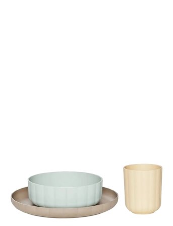 OYOY MINI Pullo Tableware Set - Green - Ø20X8CM