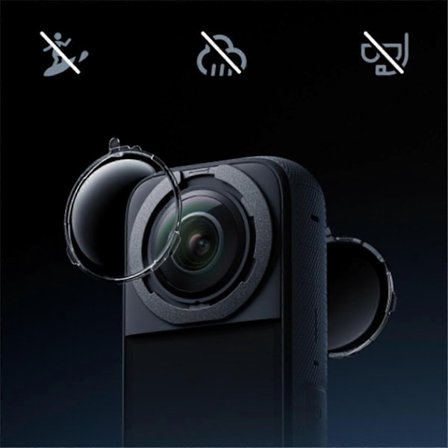 Yhteensopiva Insta360 X3 Standard -irrotettavien linssinsuojien kanssa, yhteensopiva Insta 360 X3 -linssinsuojatarvikkeiden kanssa - WELLNGS