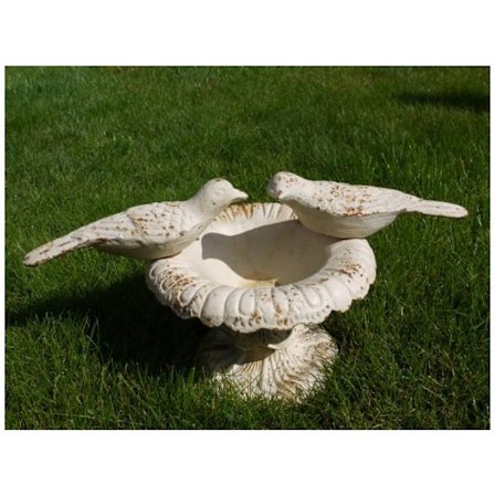 Fuglebad Støbejern Creme