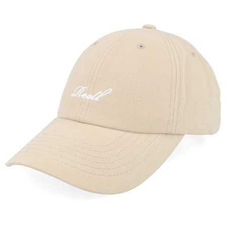 Reell - Beige unconstructed Keps - Single Script Cap Eucalyptus Dad Cap @ Hatstore