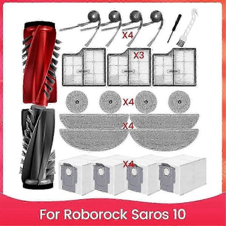 Reservedeler kompatible med Roborock Saros 10 Støvsugere