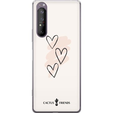 Kompatibelt Mobildeksel til Sony Sony Xperia 1 II Cactus and Friends - Soft Romance Sketch