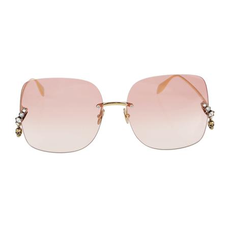 Alexander McQueen SunBril , Roze , Dames , Maat: ONE Size Zonnebrillen