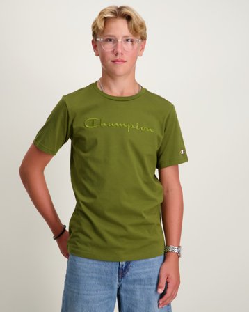 Champion SS Tee Grønn T-skjorter Gutt - Kids Brand Store
