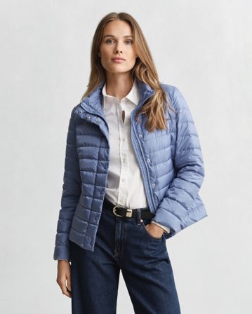 GANT Damen Leichte Daunenjacke (L) Blau