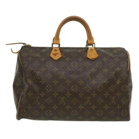 Louis Vuitton Vintage, Pre-owned Speedy 35 Monogram Handbag Bruin, Dames, Maat:ONE Size