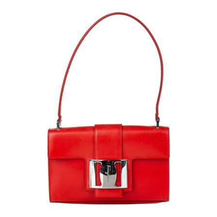Salvatore Ferragamo Pre-owned Shoulder Taske Leather Calf Rød, Dame Vintage Tasker, Størrelse: ONE Size