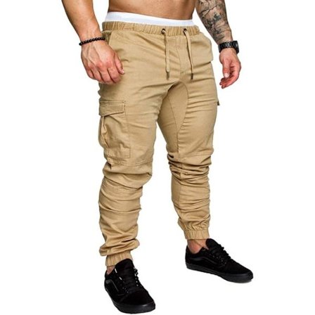 Herrmode Joggers Sportbyxor - Bomulls Cargo Byxor Sweatpants Byxor