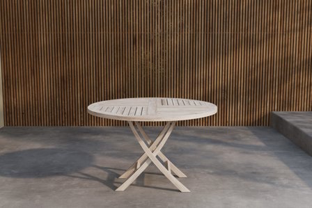 Venture Home Kenya Matbord 120 cm Vitputsad, Utemöbler