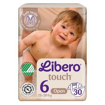 Libero Touch Åbne Bleer Str. 6, 13-20 kg - 30 stk, Børn & Forældre, Bleer, Engangsbleer