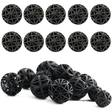 100 stk. 16MM Bio-kugler Bio Porøse Filter Akvarium Fiskedam Bio-kugler Filter til Fiskedam Pond Filter Tilbehør