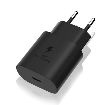 25W snabbsektorladdare - E.F.ANSLUTNING - USB-C - Kompatibel Samsung Galaxy Note 20/10 - Svart