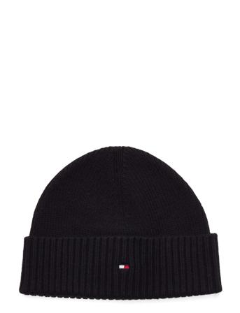 Th Flag Short Beanie Accessories Headwear Beanies Svart Tommy Hilfiger