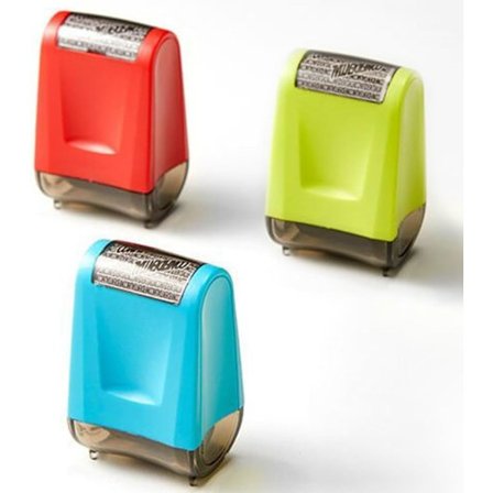 3-delad identitetsskyddsrulle, påfyllningsbar självfärgande stöldskyddsstämpel Konfidentiell rullstämpel för personliga meddelanden