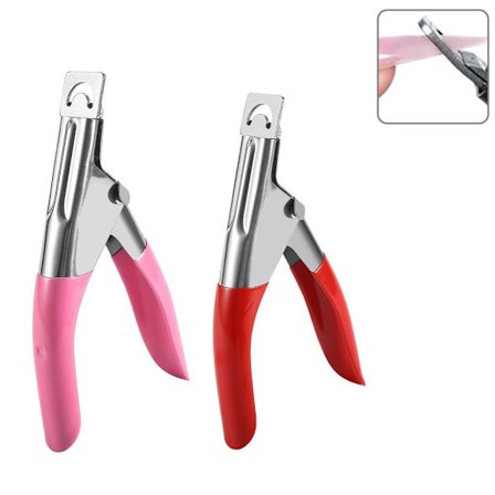 Todelt sæt (pink + rød) Negleklipper til kvinder, piger og mænd
