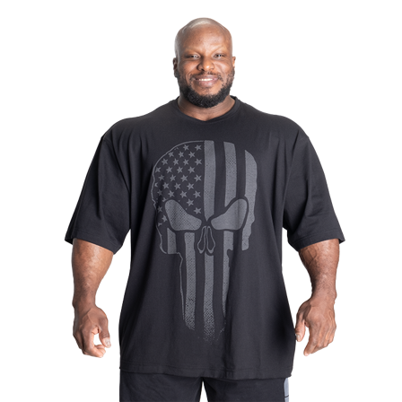 Better Bodies Skull Union Iron Tee, Black