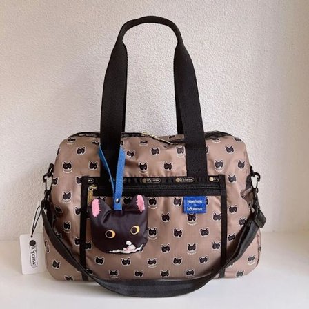 Lesportsac Kawaii Damtygväska Cat Co Branded Series Söt printed handväska Cross Body Bag Tote Bag