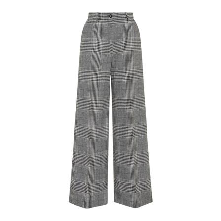 Dolce & Gabbana, Wide Trousers Grijs, Dames, Maat:L