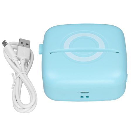Mini Printer 200DPI Termisk Bærbar Letvægts Ergonomisk Blå