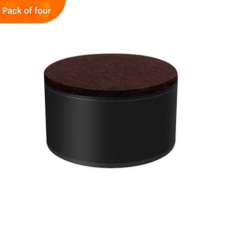 Møbelben 3cm Karbonstål Møbelhever, Karbonstål Sengehever, Møbelhever for Møbelhøyde 3cm, Rund Svart