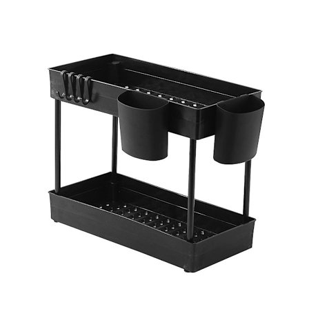 Under diskbänken Organizer 2-vånings organizer under diskbänken, köksskåpsorganisatorer och förvaring B