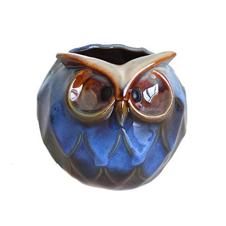 1 kpl Piirretty Pöllö Kukkaruukku Värikäs Keraaminen Pieni Tuore Ruukku Koti Puutarha Koriste