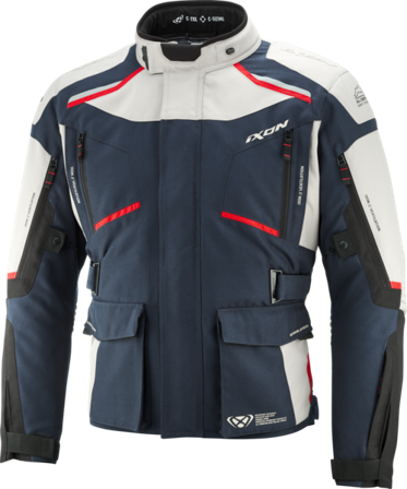 Motorjas Ixon Midgard C Greige/Marineblauw/Zwart 6XL