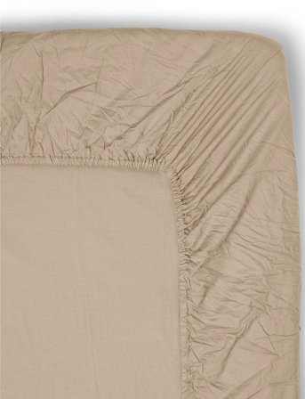 Midnatt Fitted Sheet Hassel - Beige - 90X200CM